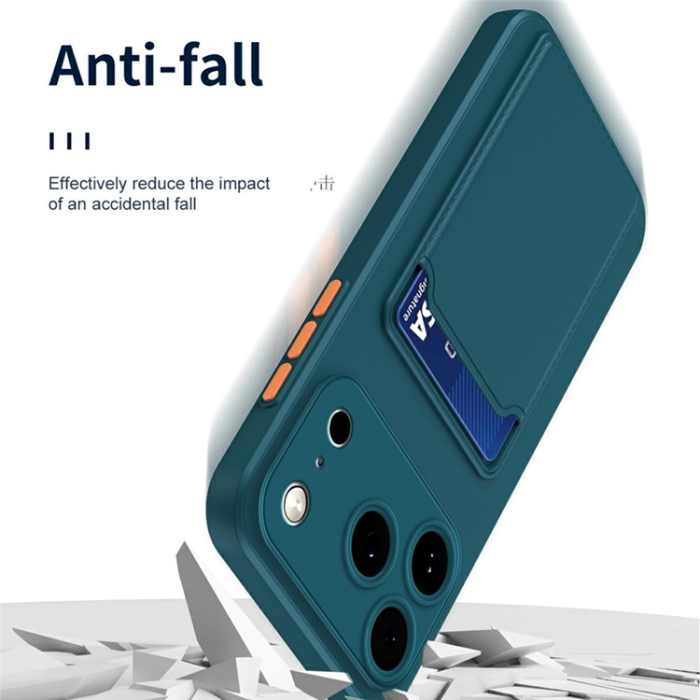 A-One Brand - iPhone 17 Pro Max Mobilskal Korthållare TPU - Svart