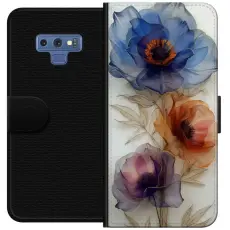 Gustaf - Pl&aring;nboksfodral till Samsung Galaxy Note9 med Silkesblommor
