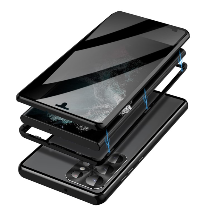 A-One Brand - Galaxy S23 Ultra Mobilskal Privacy Magnetic - Svart