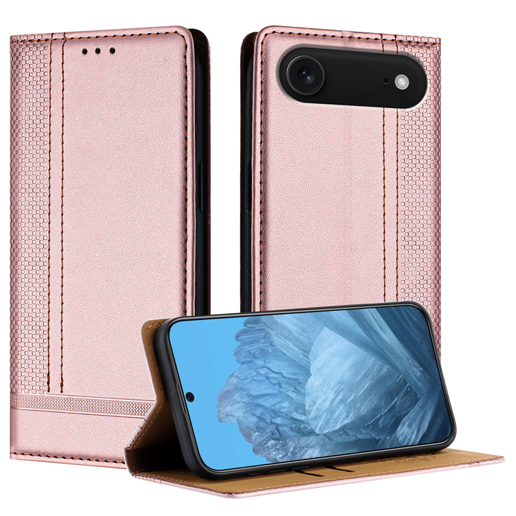iPhone Air Plånboksfodral Kickstand Grid Pattern - Rosaguld | 2353 | AlltMobil