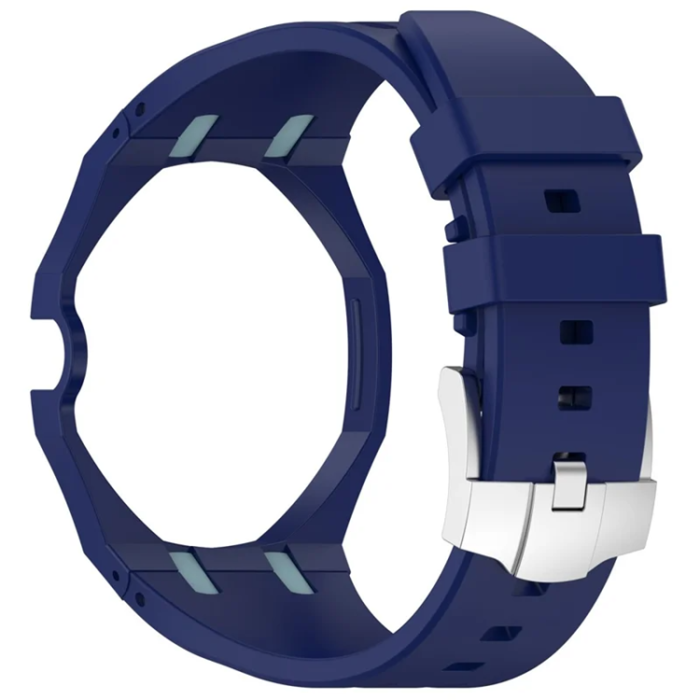 A-One Brand - Swatch Royal Pop Silikonarmband med Integrerat Skyddsskal - Ljusblå