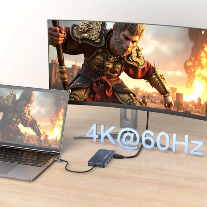 Wozinsky - Wozinsky 14in1 Multifunktionell USB-C HUB med Kabel 0.15m Grå