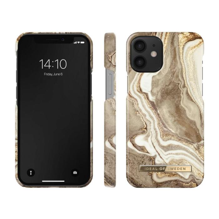 iDeal of Sweden - iDeal of Sweden iPhone 12 Mini Skal Marble - Golden Sand