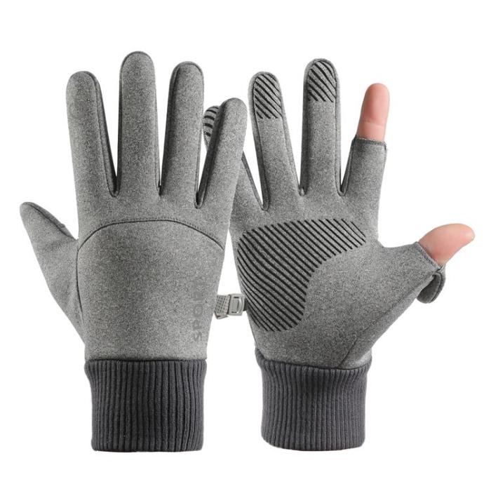 OEM - Insulated Sports Mobil Touchvantar/Handskar För Herr - Grå