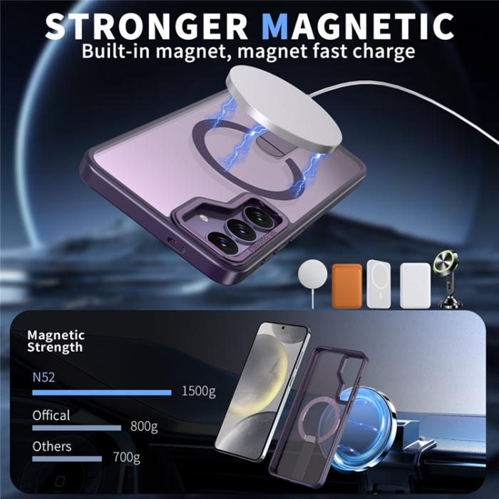 A-One Brand - Galaxy S25 Plus/S24 Plus Mobilskal MagSafe Kickstand Acrylic
