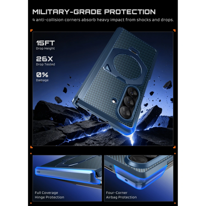 SupCase - SupCase Mobilskal För Galaxy Z Fold 8 Ultra MagSafe UB Aero 2-Set - Blå