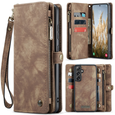 Caseme - CASEME Galaxy S25 Plus Ultra Plånboksfodral Med Rem - Brun