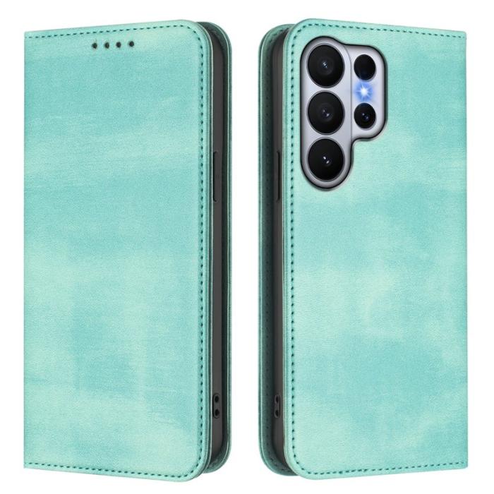 OEM - Samsung Galaxy S26 Ultra Plånboksfodral Konstläder RFID Skydd - Mintgrön