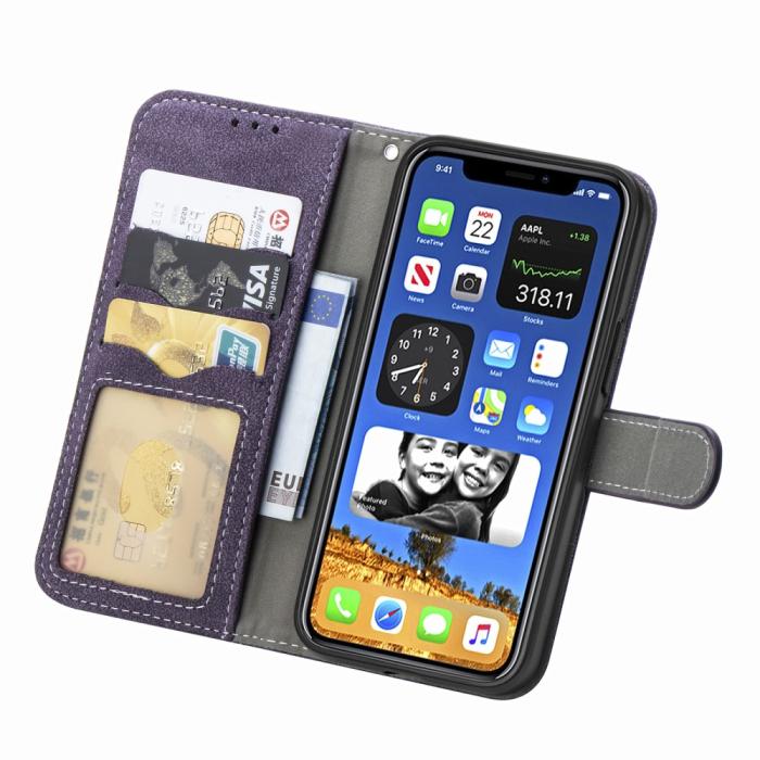 UTGATT4 - Rotary Card Holder Plånboksfodral iPhone 12 Mini - Lila