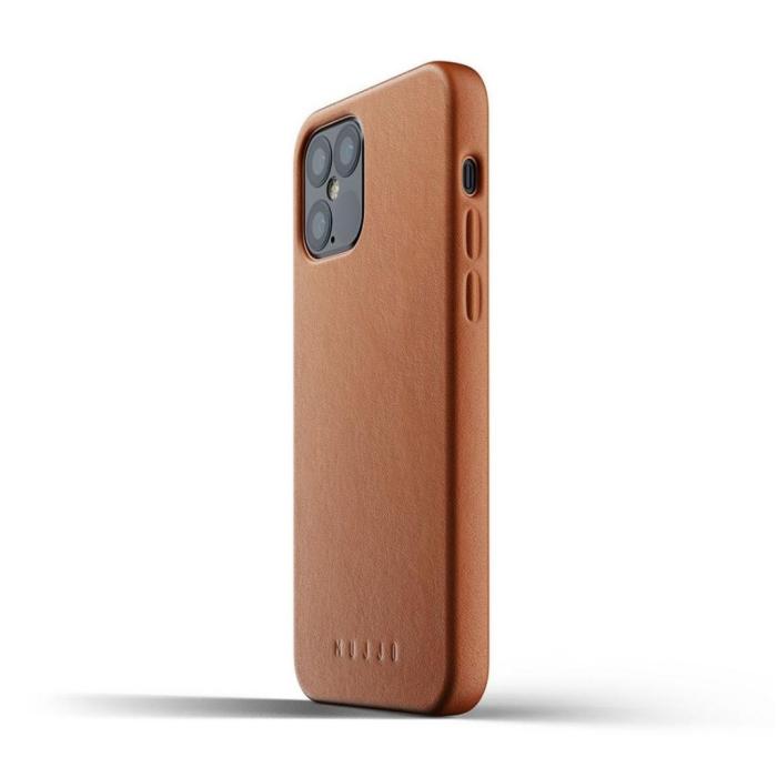 UTGATT1 - Mujjo Full Leather Case iPhone 12 & 12 Pro - Tan