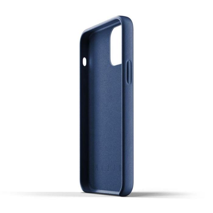 UTGATT5 - Mujjo Full Leather Case iPhone 12 & 12 Pro - Blå
