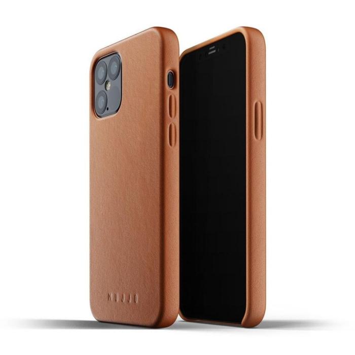 UTGATT1 - Mujjo Full Leather Case iPhone 12 & 12 Pro - Tan
