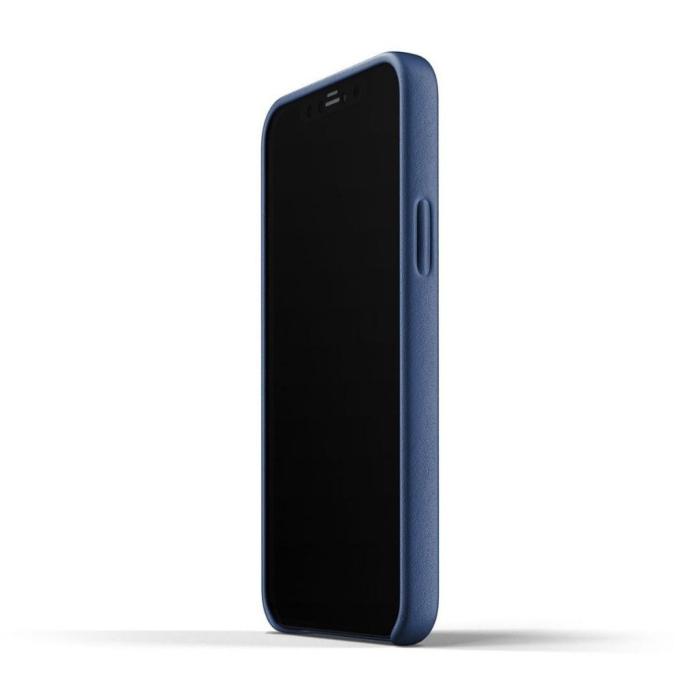 UTGATT5 - Mujjo Full Leather Wallet iPhone 12 & 12 Pro - Blå