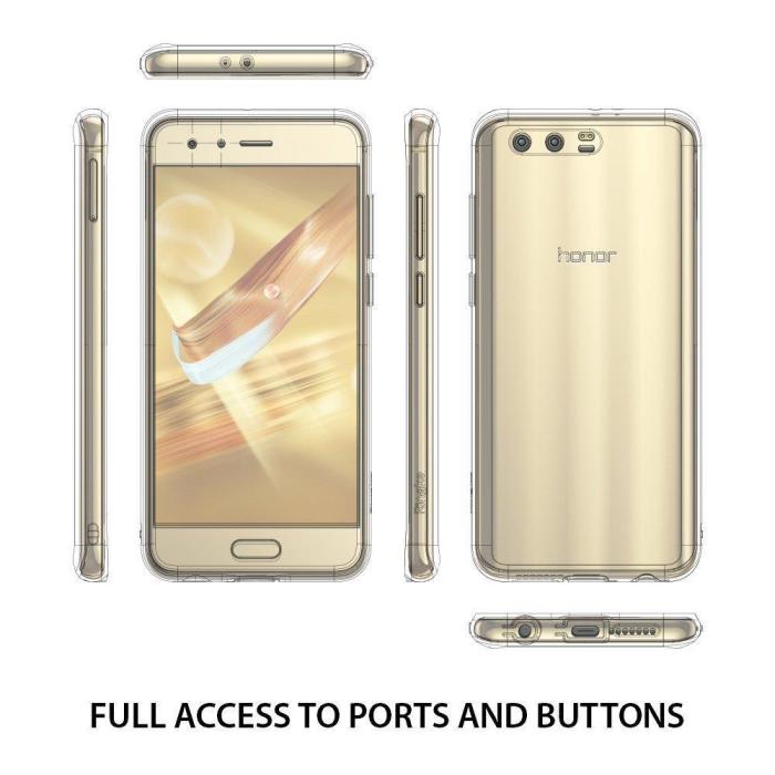 UTGATT4 - Ringke Fusion Shock Absorption Skal till Huawei Honor 9 - Grå