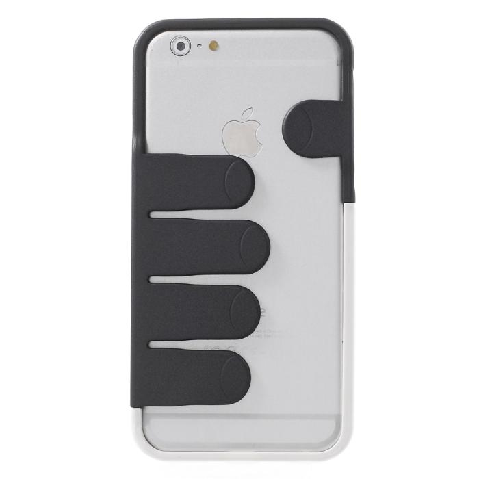 OEM - Bumper skal till Apple iPhone 6 / 6S - Svart Fingrar