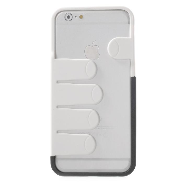 OEM - Bumper skal till Apple iPhone 6 / 6S - Vit Fingrar