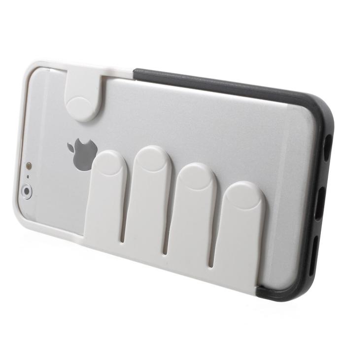 OEM - Bumper skal till Apple iPhone 6 / 6S - Vit Fingrar