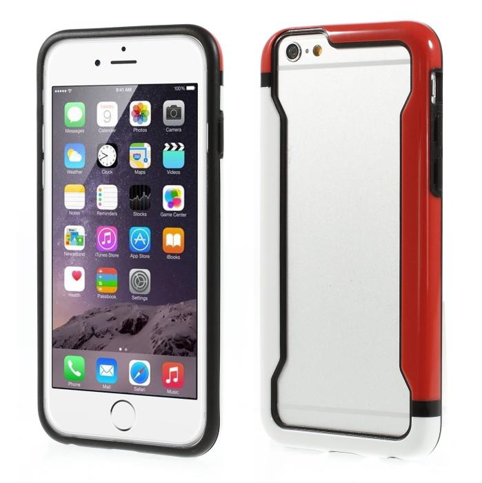 UTGATT5 - Bumper skal till Apple iPhone 6 / 6S - Röd/Vit