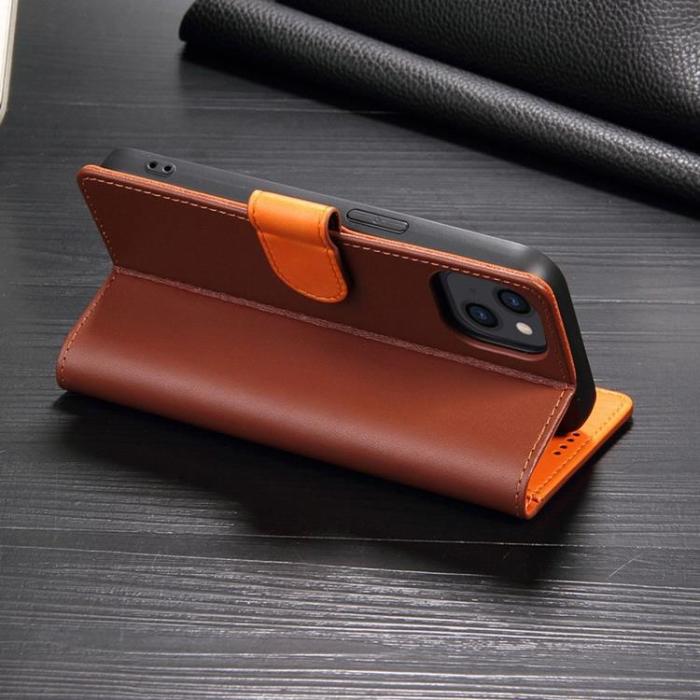 OEM - iPhone 14 Pro Max Plånboksfodral Dual Flip - Brun