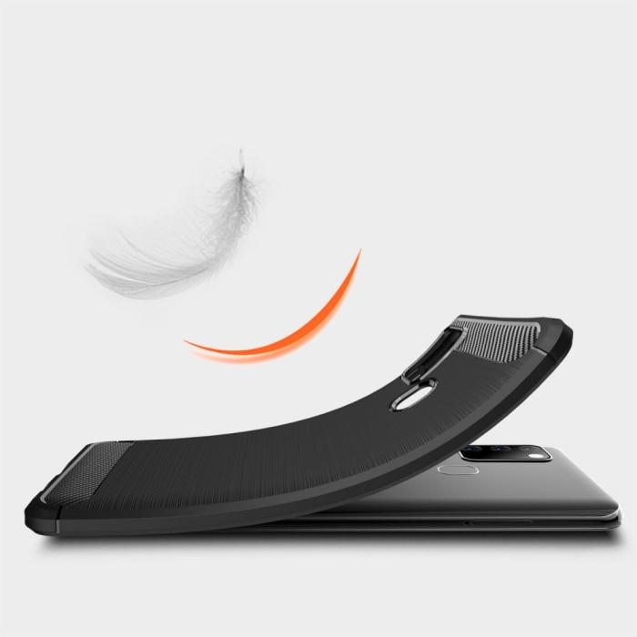 UTGATT5 - Tech-Protect TPU Carbon Galaxy A21S - Svart