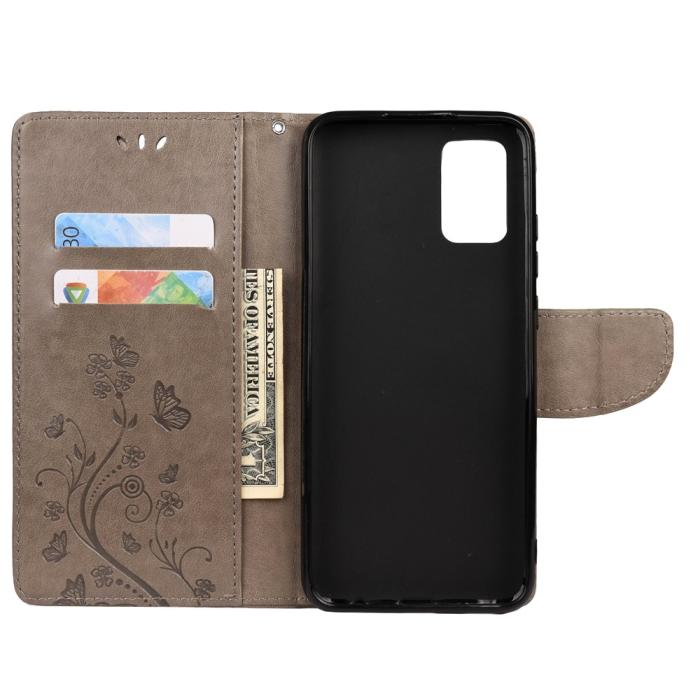 A-One Brand - Butterfly Plånboksfodral Samsung Galaxy A32 5G - Grå