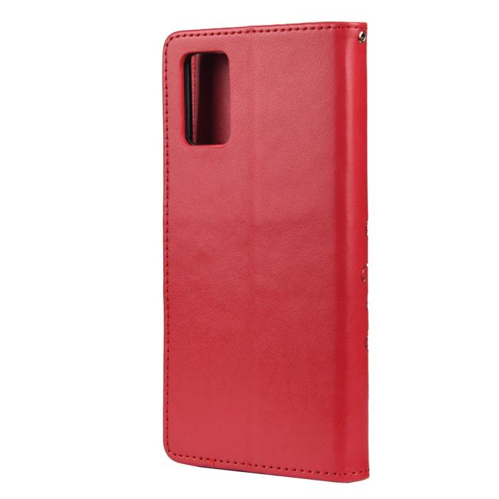 A-One Brand - Butterfly Plånboksfodral Samsung Galaxy A32 5G - Röd
