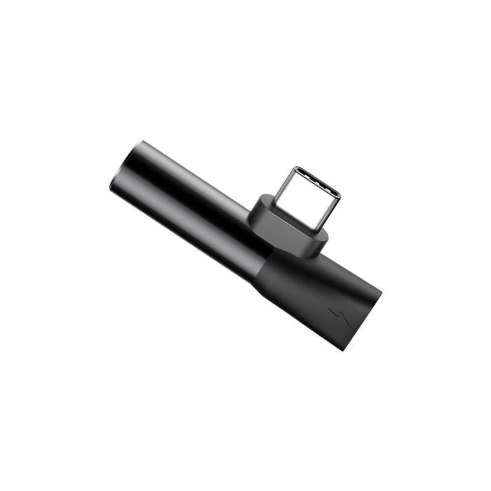 BASEUS - Baseus Converter L41 Adapter USB-C - USB-C 3,5 mm Svart
