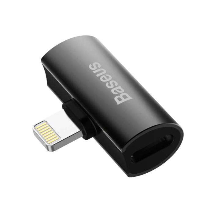 BASEUS - Baseus Converter L46 Adapter lightning 2x lightning Svart