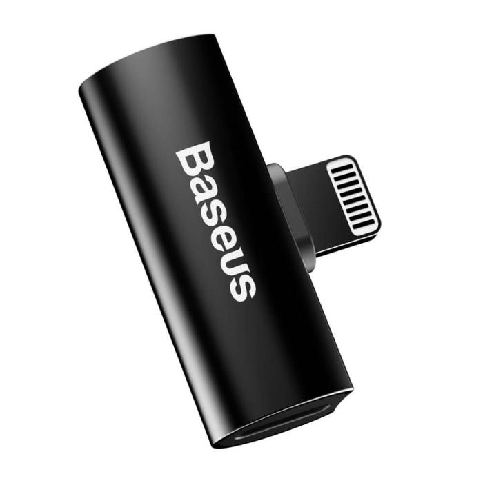 BASEUS - Baseus Converter L46 Adapter lightning 2x lightning Svart