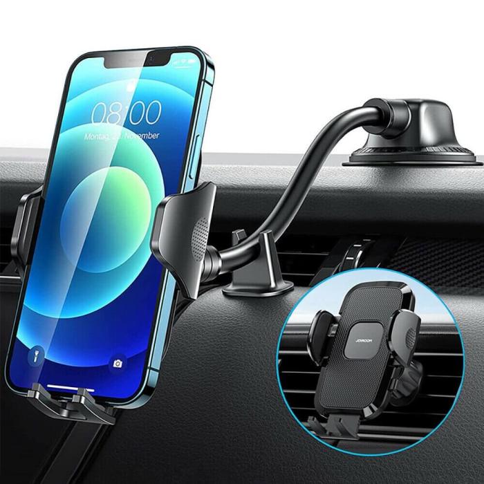 Joyroom - Joyroom Long Arm Dashboard Car Mount - Svart
