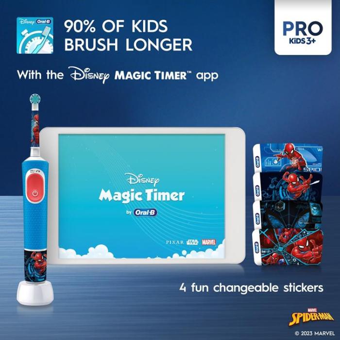 Oral B - Oral B Eltandborste Vitality Pro Kids Spiderman HBOX