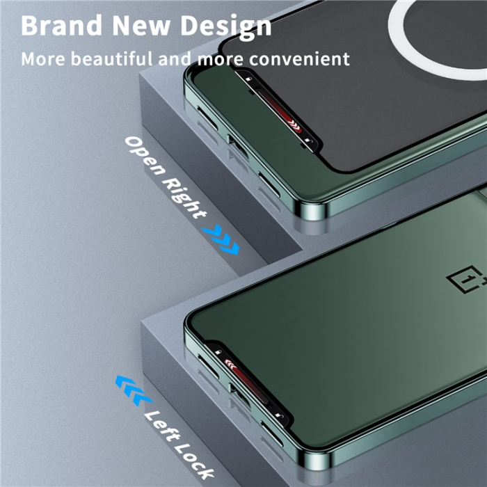A-One Brand - OnePlus 11 5G Mobilskal Magsafe Metall - Grön