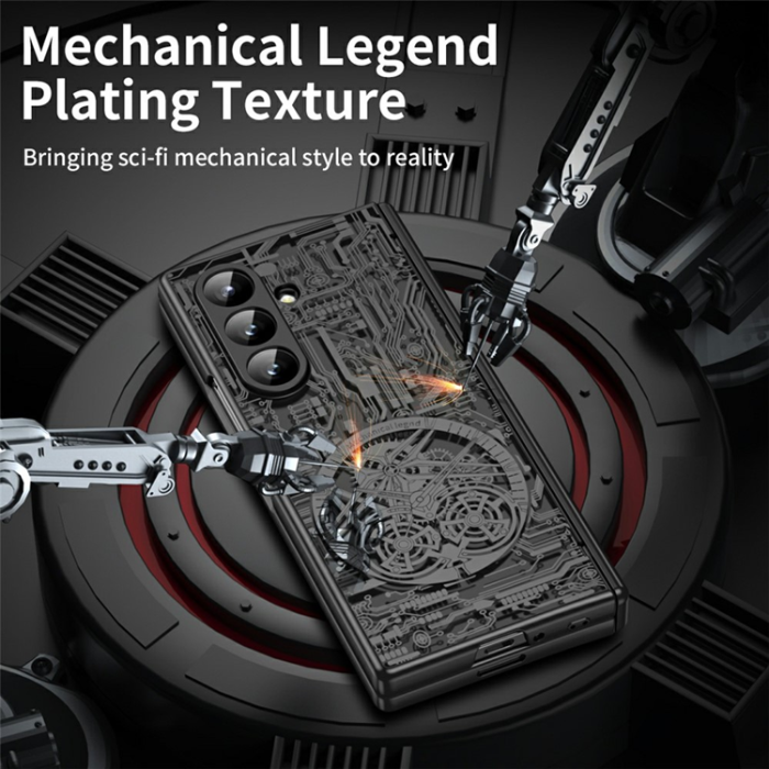 A-One Brand - Galaxy Z Fold7 Mobilskal Mechanical Legend Electroplating - Svart