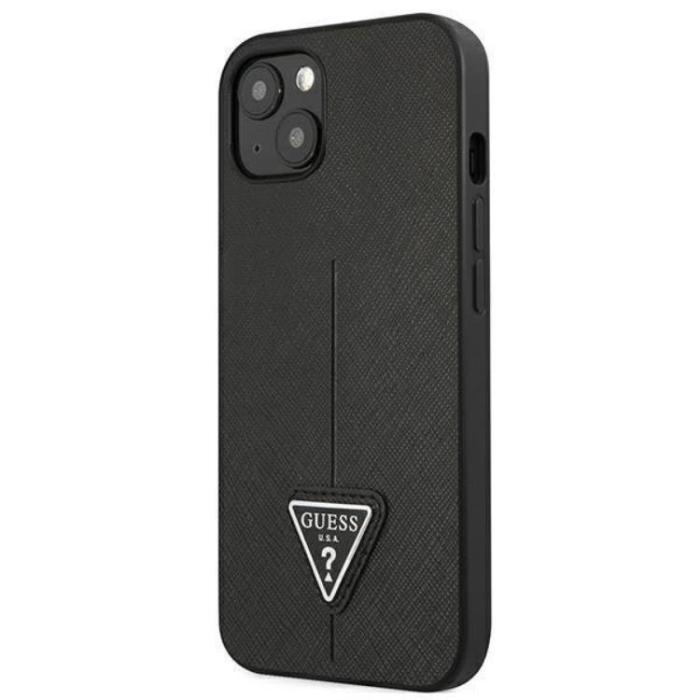 Guess - Guess iPhone 13 Mini Skal Saffiano Triangle Logo - Svart