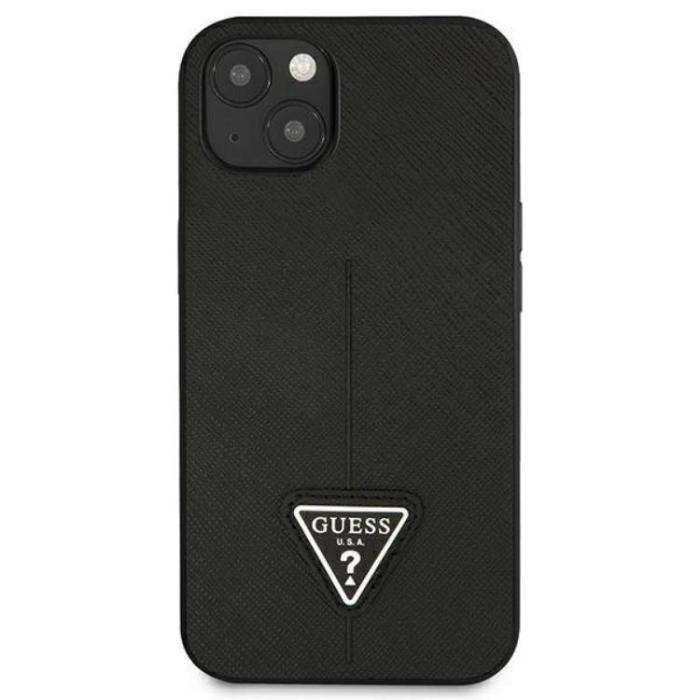 Guess - Guess iPhone 13 Mini Skal Saffiano Triangle Logo - Svart