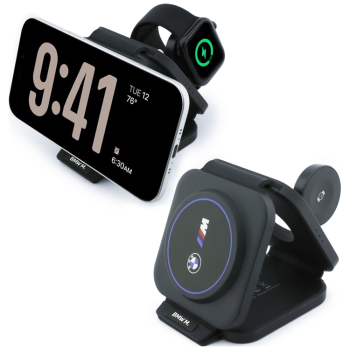 BMW - BMW 3-in-1 Trådlös Laddare iPhone, Apple Watch, AirPods - Blå