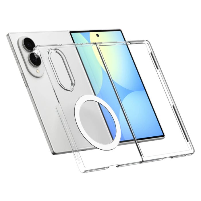 Spigen - Spigen Mobilskal Magsafe För Galaxy Z Fold 8 Airskin - Clear/Vit