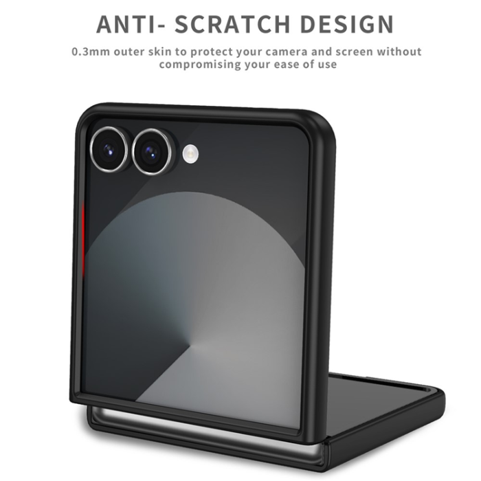 A-One Brand - Galaxy Z Flip 7 5G Mobilskal Rotatable Ring Kickstand - Svart