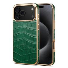 DENIOR - DENIOR iPhone 17 Pro Max Mobilskal Äkta Läder - Grön