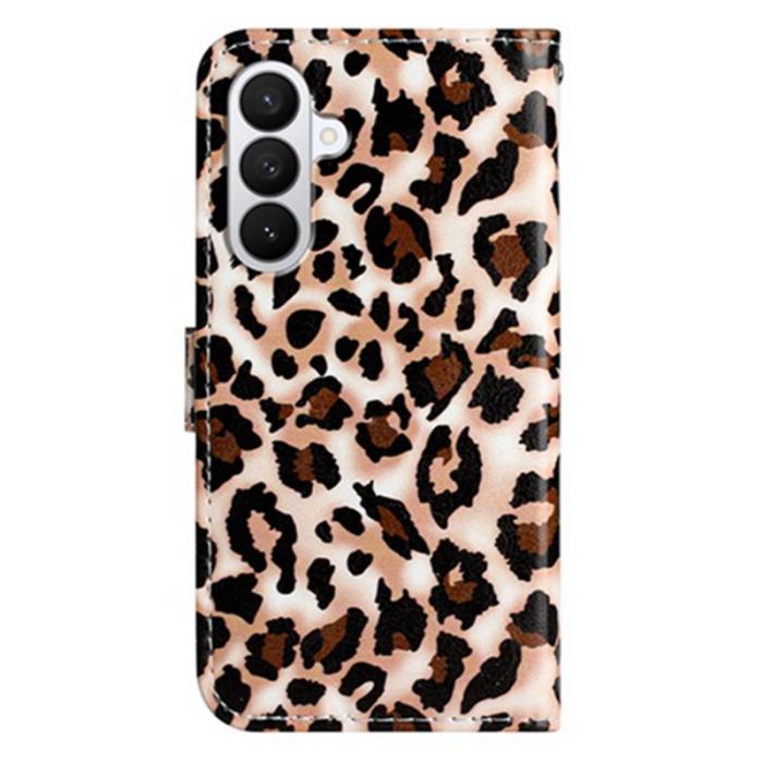 OEM - Samsung Galaxy A37 Plånboksfodral Konstläder Tryckt Mönster - Leopard Print