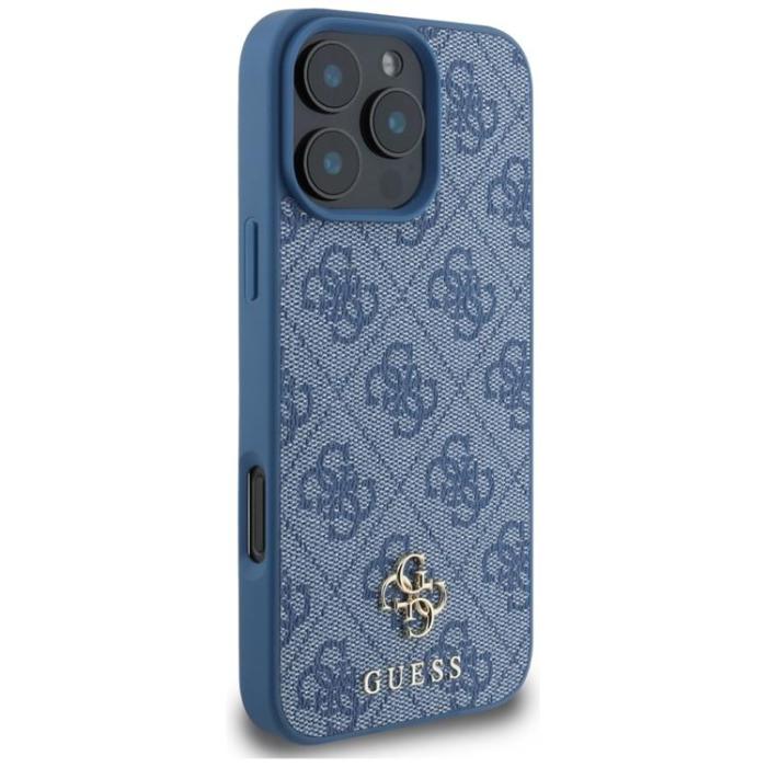 Guess - Guess iPhone 16 Pro Max Mobilskal MagSafe HC PU 4G Small Classic - Blå