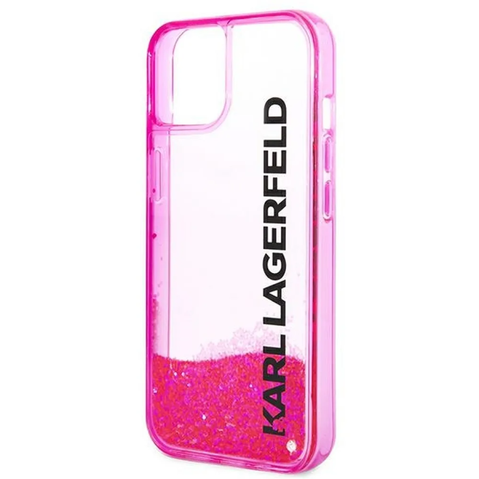 KARL LAGERFELD - Karl Lagerfeld iPhone 14 Plus Skal Liquid Glitter Logo - Rosa