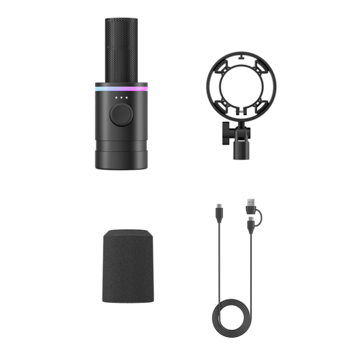 BOYA - BOYA Trådbunden Dynamisk Spelmikrofon USB XLR CastMic S60 - Svart