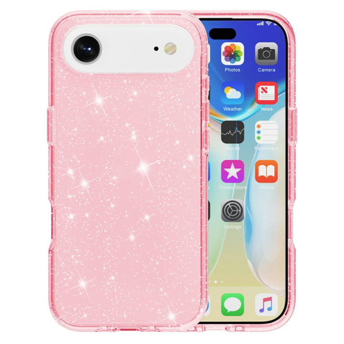 AMORUS - AMORUS iPhone Air Mobilskal Shockproof - GlitterRosa