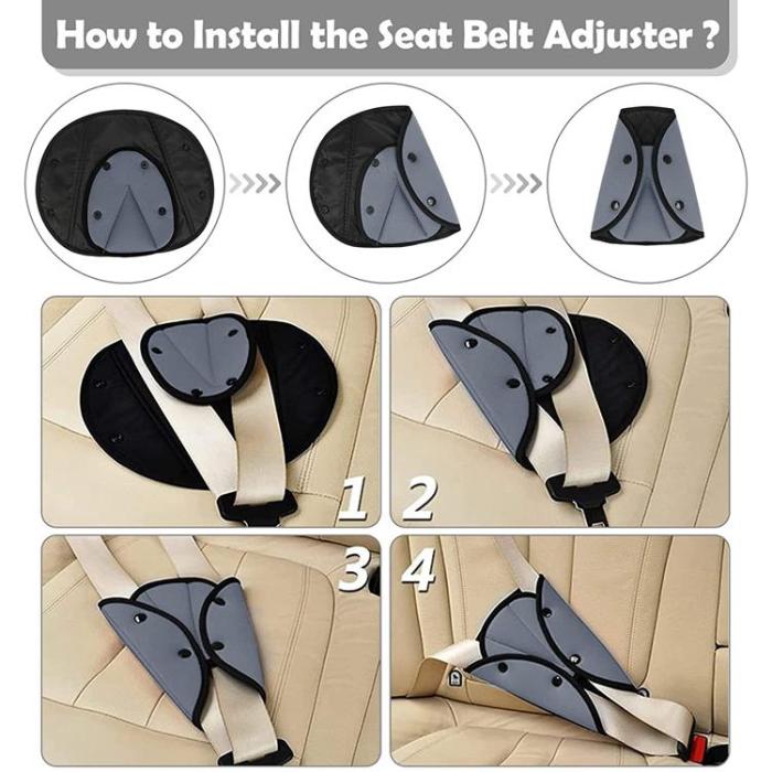 A-One Brand - Bil Seat Bälte Adjuster - Svart