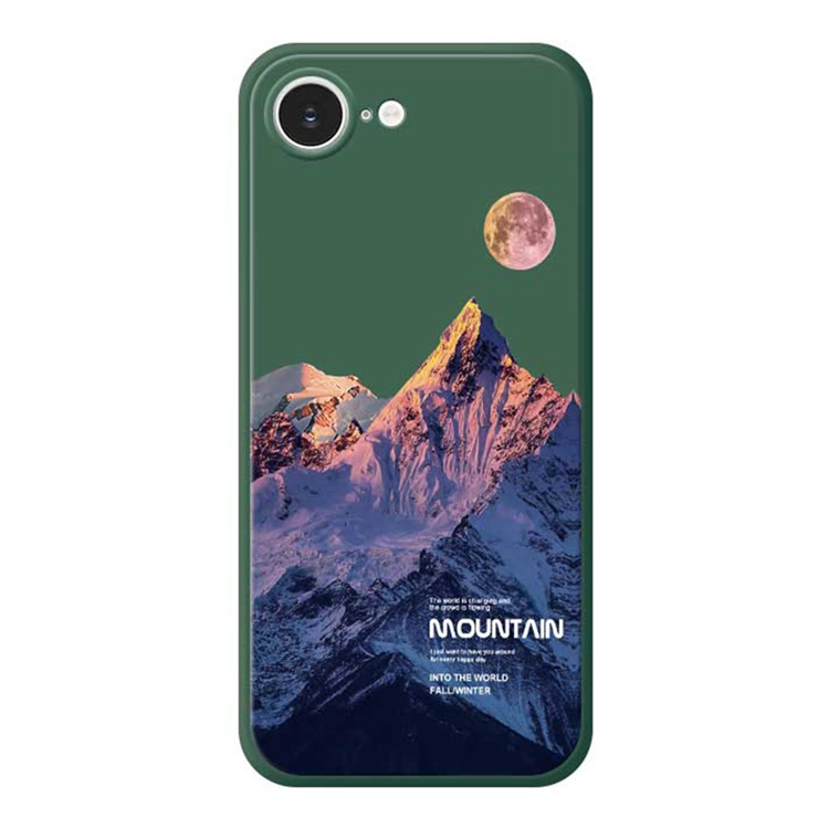 iPhone 16e Mobilskal Blue Snow Mountain TPU - Grön | 2353 | AlltMobil