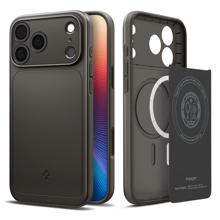 Spigen iPhone 17 Pro Mobilskal Magsafe Thin Fit - Gunmetal | 2353 | AlltMobil