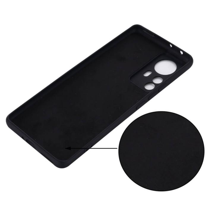 OEM - Liquid silikon skal till Xiaomi 12 Pro - Svart