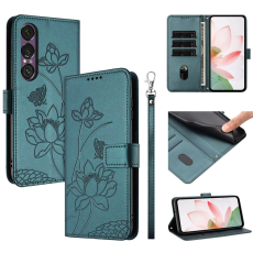 A-One Brand - Sony Xperia 1 VII Plånboksfodral Lotus Imprint - Mörkgrön