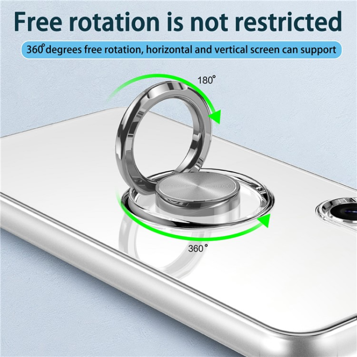 A-One Brand - Galaxy S23 Skal Ringhållare Kickstand Shockproof - Clear